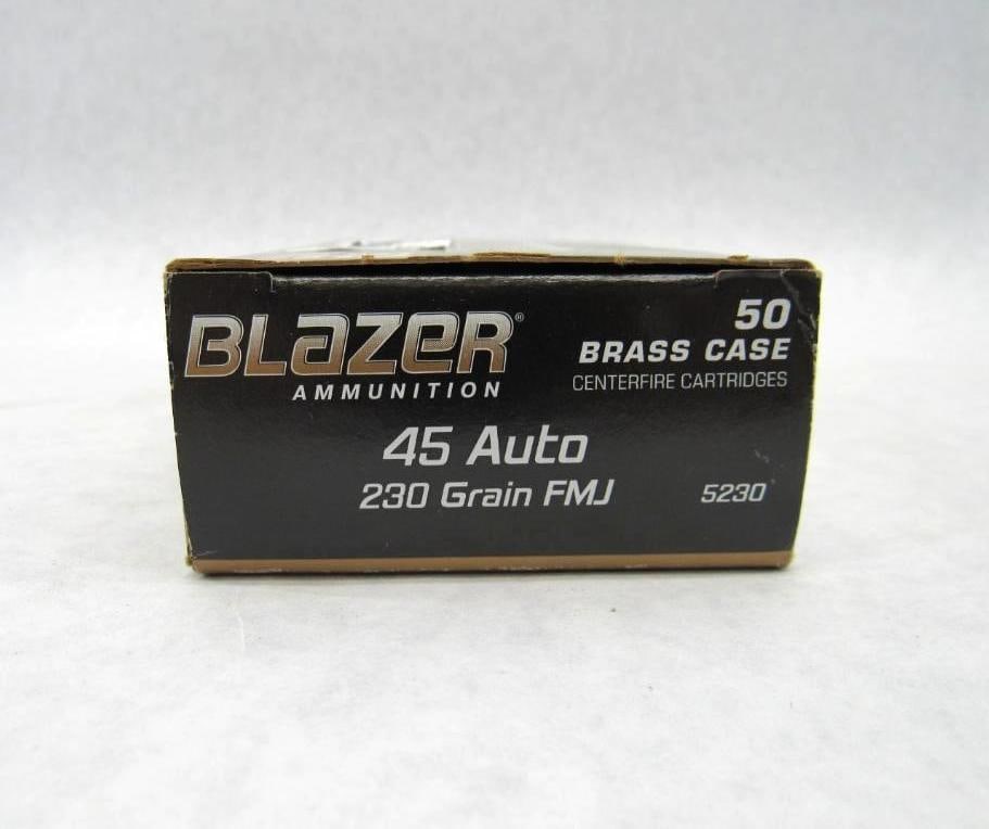(50) Blazer Brass .45 ACP Cartridges: 230 Gr. FMJ