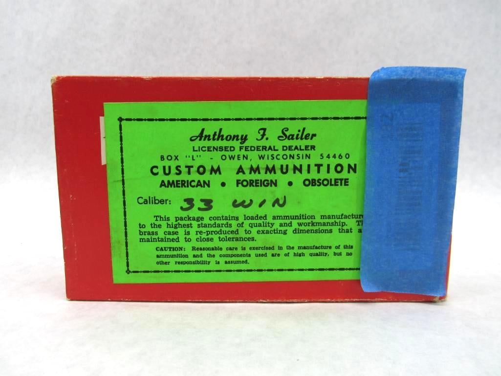 (20) Custom Load .33 Winchester Cartridges (1 of 3)
