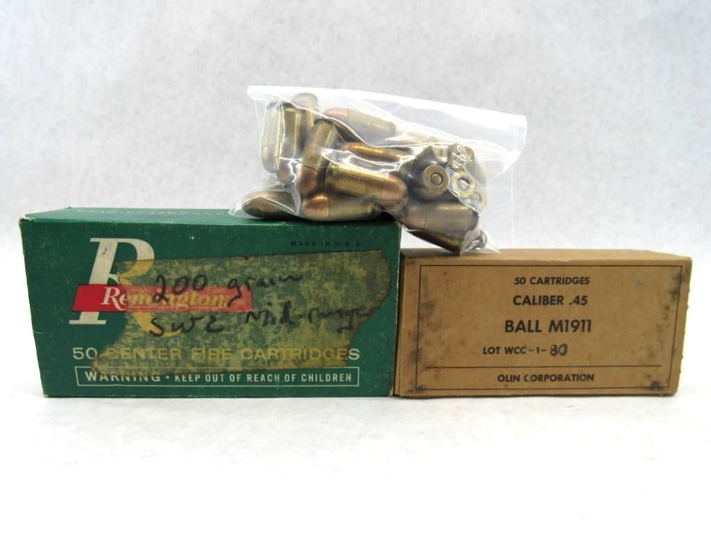 (132) .45 ACP Cartridges: hand loads & mil-surp