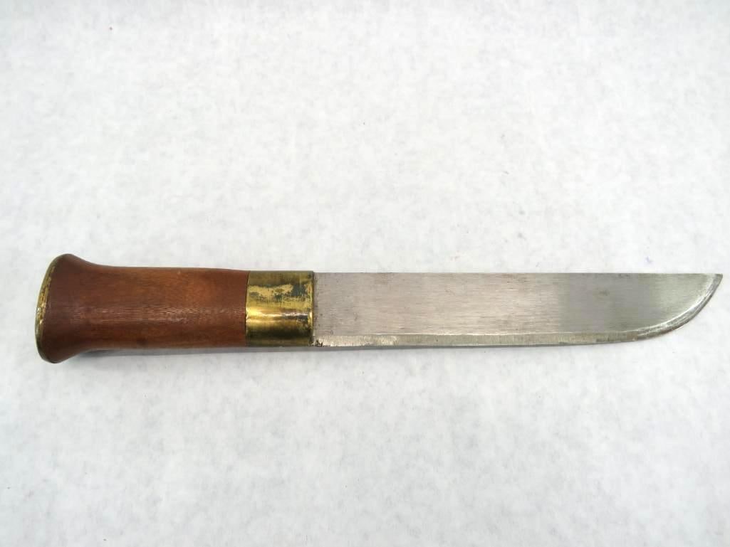 Joika Fixed Blade Knife: 12.625" o.a.l., with leather sheath