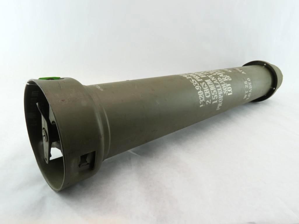Vietnam Era 155mm Howitzer Shell Canister: empty