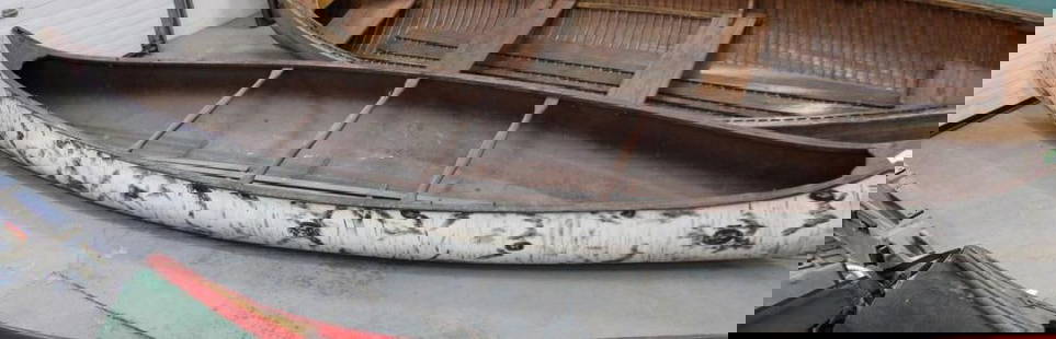 Vintage 16' Old Town Canoe: cold molded plywood