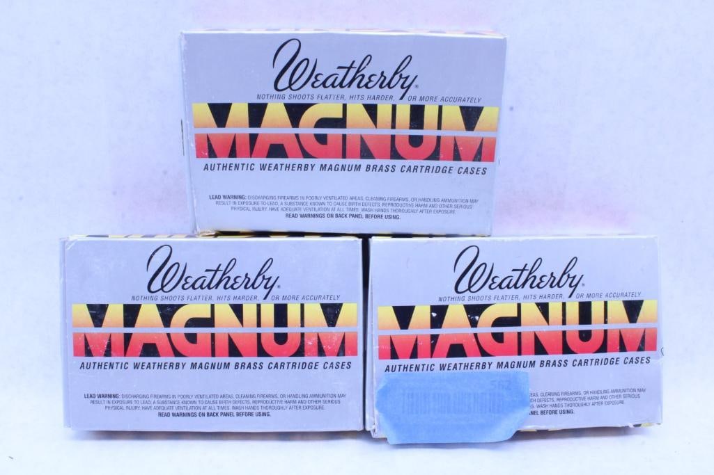 (3) Boxes of Weatherby .300 Weatherby Magnum Brass: (3) Boxes of Weatherby .300 Weatherby Magnum Brass