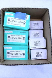 (16) Boxes of 7.62x54R Cartridges: (16) Boxes of 7.62x54R Cartridges