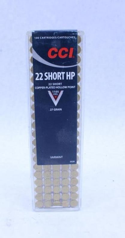 Box of (100) CCI .22 Short HP Cartridges (1 of 2)