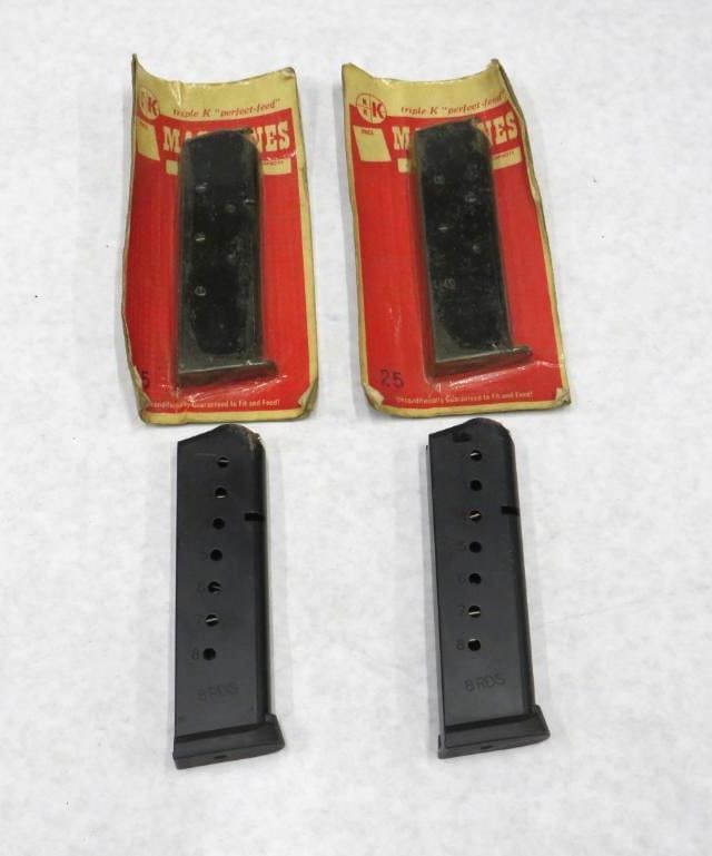 (4) Blue Steel .45 1911 Magazines: (2) Triple K