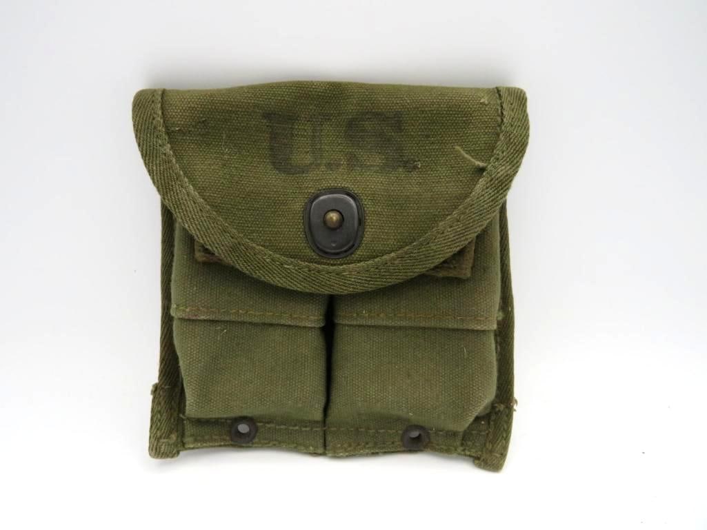"Avery 1945" Canvas M1 Carbine Double Magazine Pouch: "Avery 1945" Canvas M1 Carbine Double Magazine Pouch