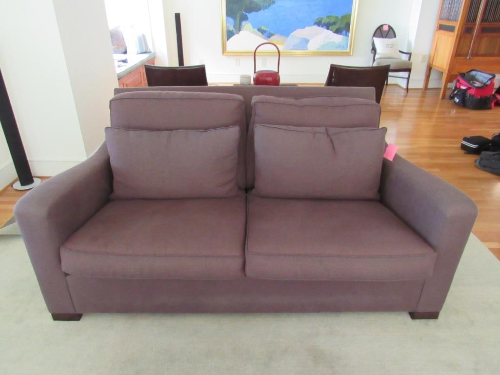 Donghia Upholstered Loveseat: 70" x 42" x 33"