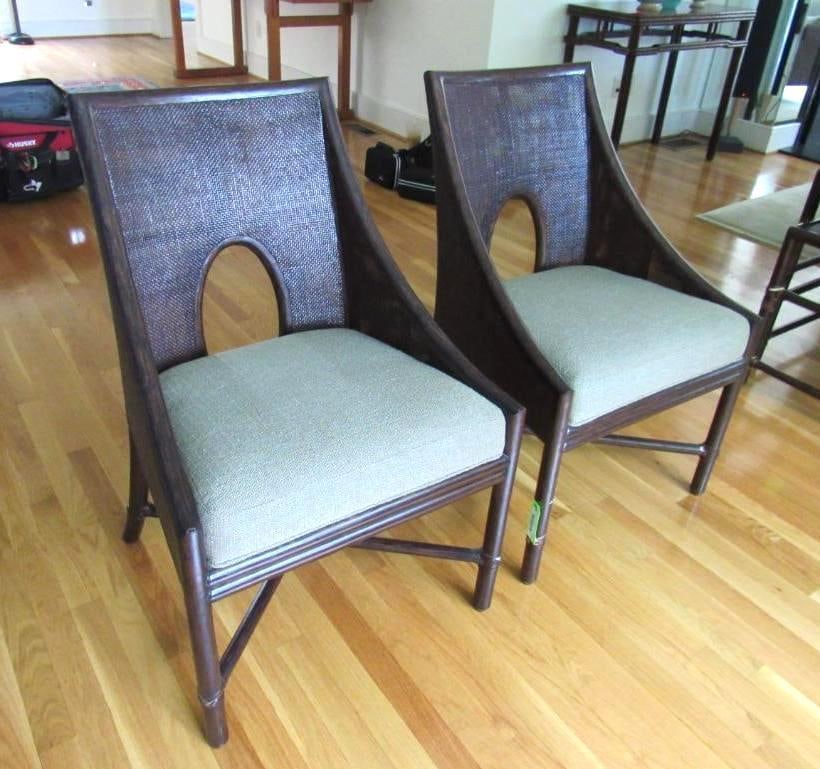 (2) Barbara Barry for McGuire Caned Dining Chairs (1 of 10)