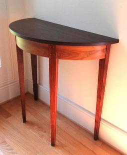 Thomas Moser Walnut Demi-Lune Stand: 15" x 32" x 30"