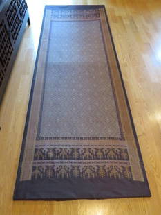 Silk Tapestry Stretched Over Frame: 37.5" x 110"