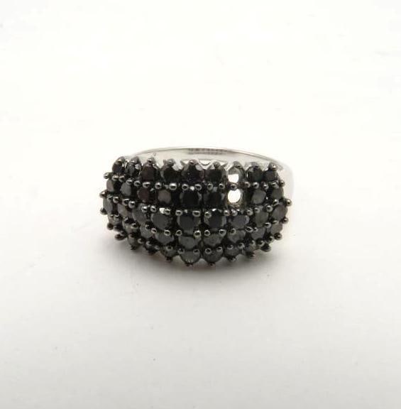 10K White Gold and Black Diamond Pave Ring (1 of 7)