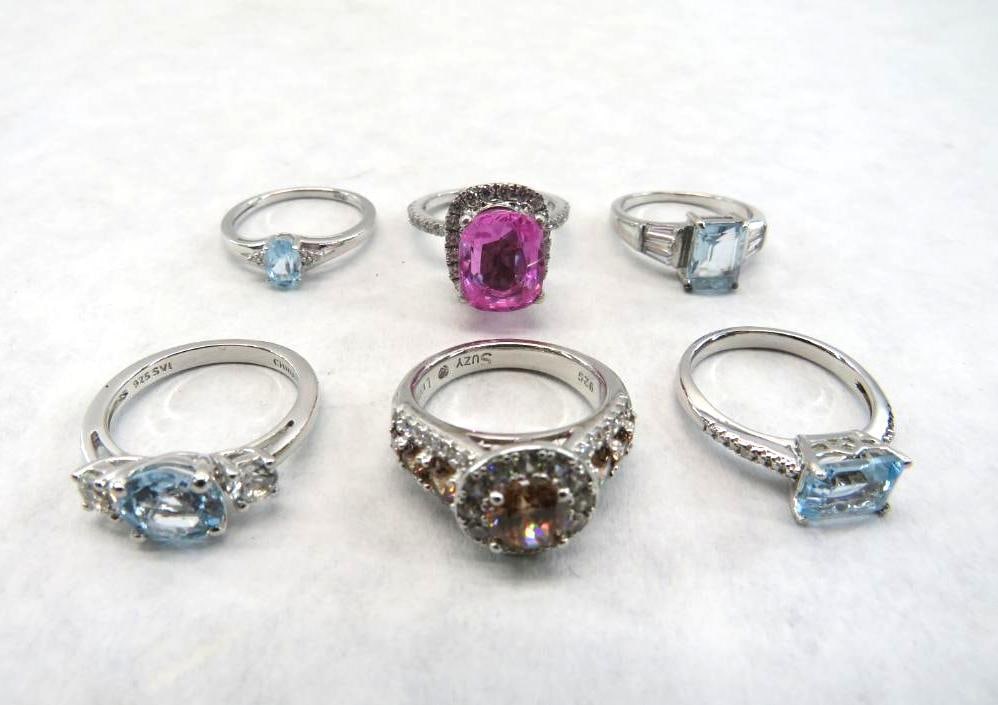 (6) Sterling Silver and Stone Rings (1 of 11)