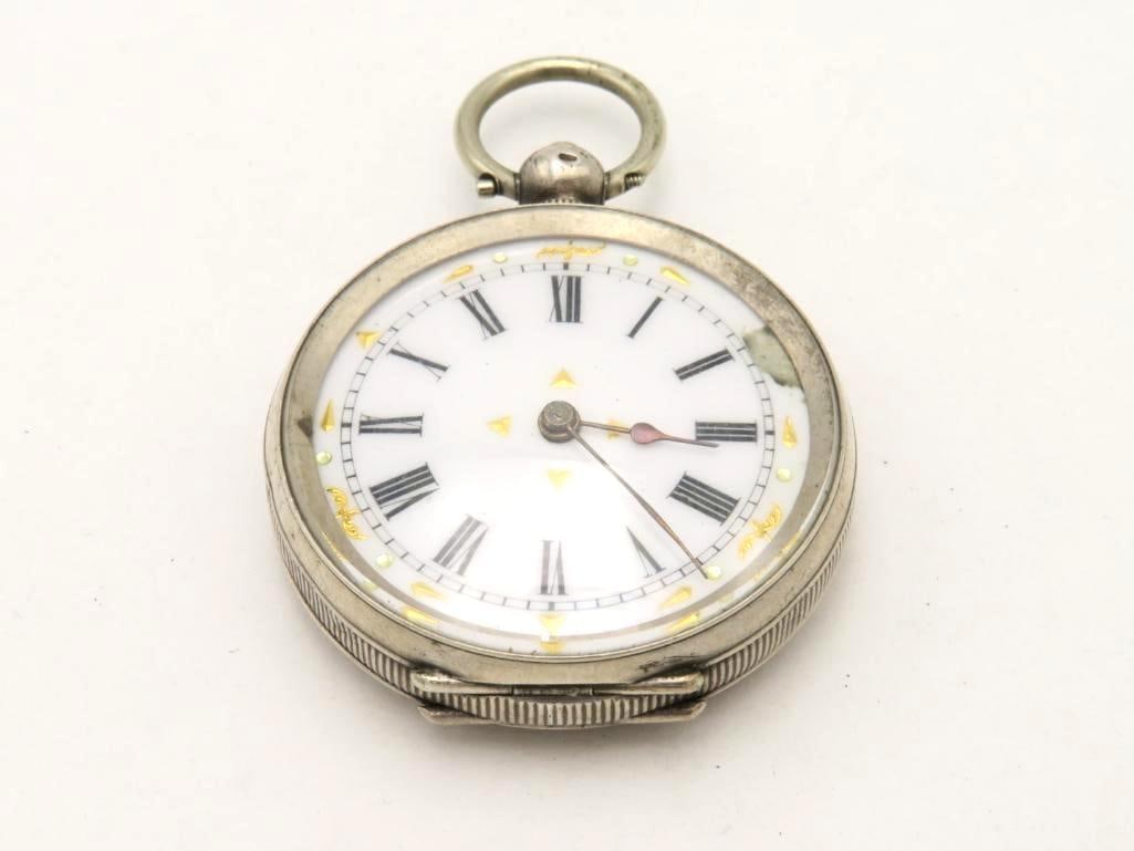 Antique Cuivre .800 Silver Case Pocket Watch (1 of 4)