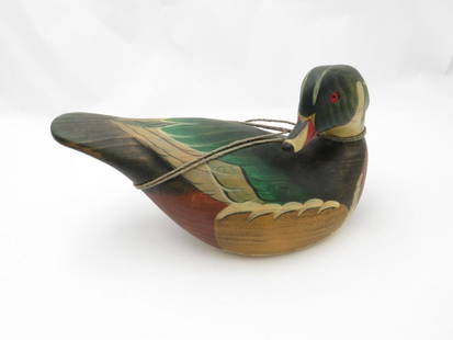 R. Wilson Ducks Unlimited Wood Duck Decoy: R. Wilson Ducks Unlimited Wood Duck Decoy