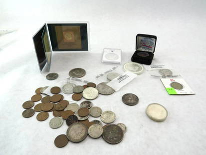 U.S. Coin Lot: Incl.: 1988 Silver Eagle; Columbian and Washington Commemorative Half Dollars; 1916 Mercury Dime; $4.60 Face Value in other Silver; 1973-S Kennedy Proof; American Mint Morgan Dollar Copy (not silver);