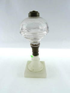 Antique Oil Lamp Font: 9.25" in height