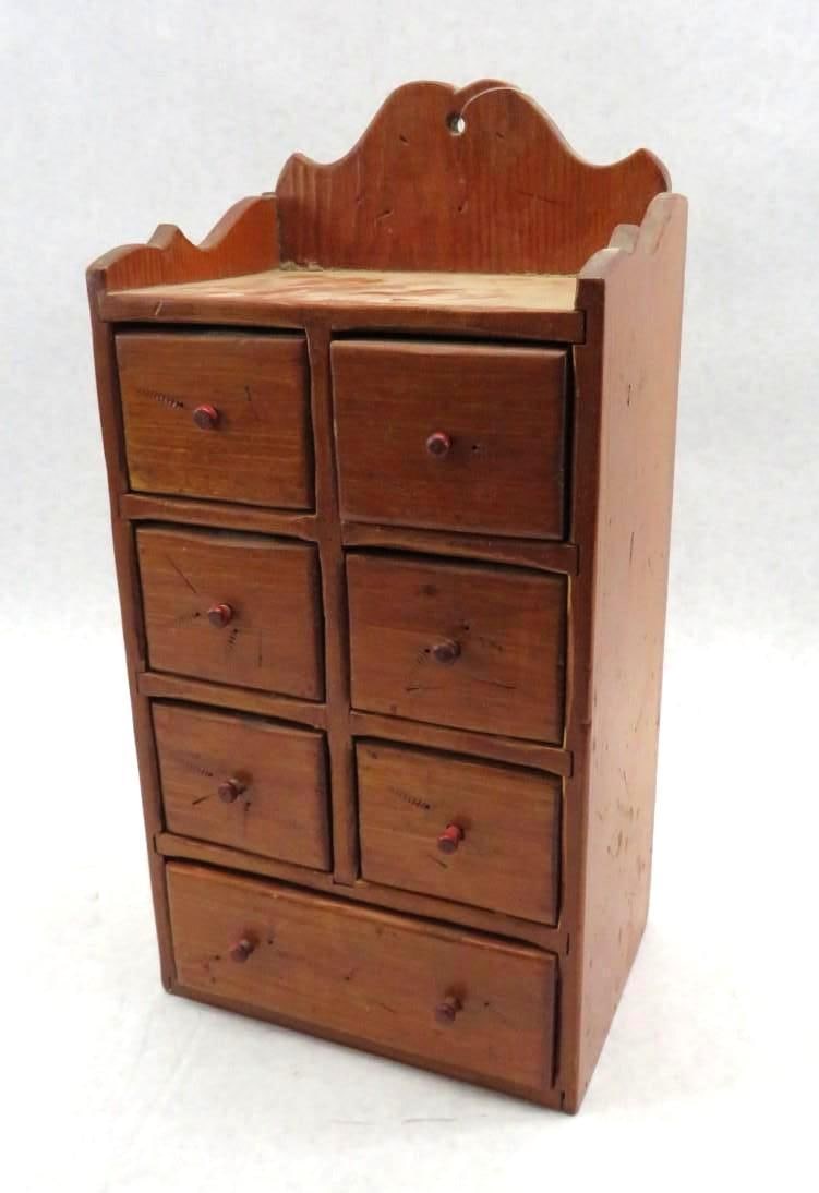Seven Drawer Pine Spice Cabinet (1 of 7)
