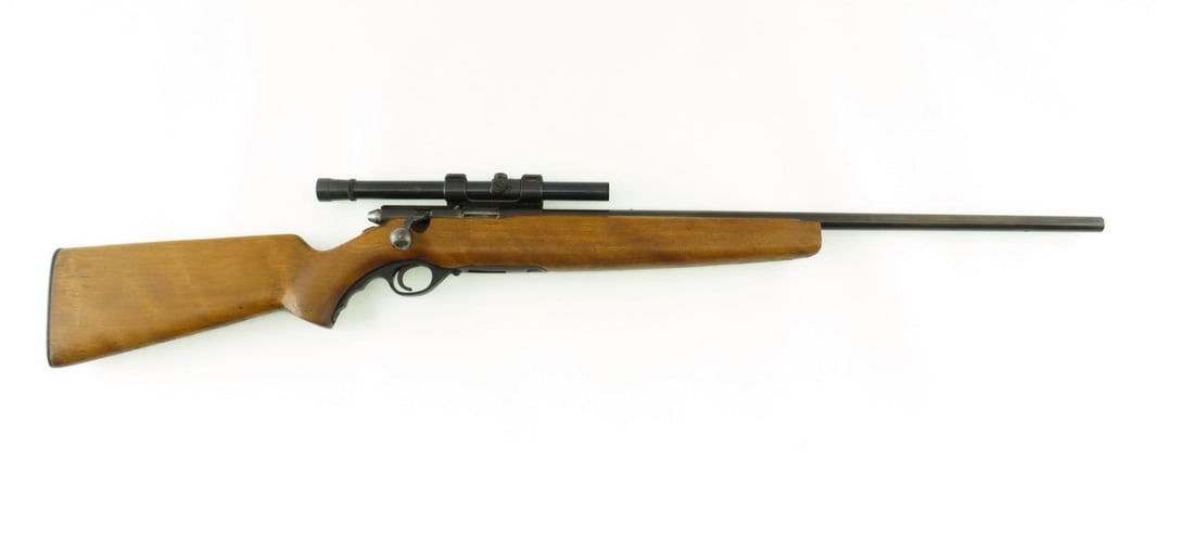 Mossberg Model 42M(b) Bolt Action Rifle: no s.n., .22 LR, 23" barrel, sights are missing, Weaver B4 scope, lacking the magazine. Modern (25-0597)