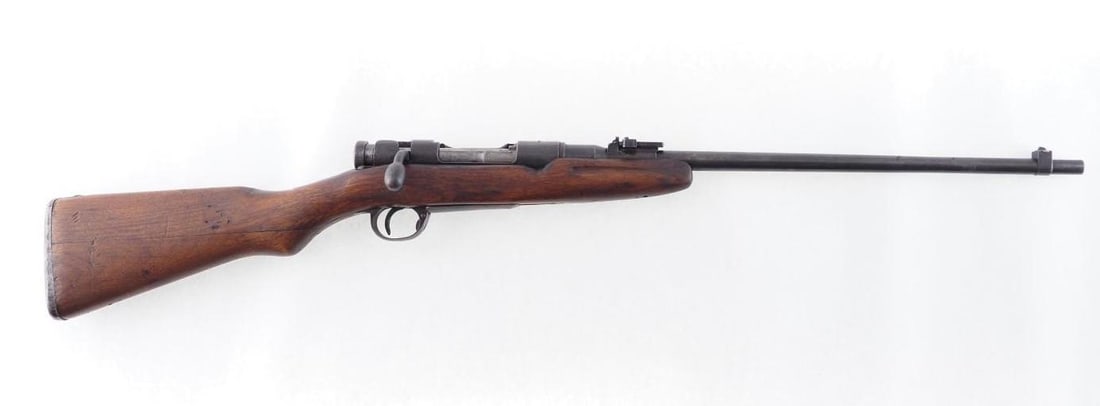 Japanese Arisaka Bolt Action Sporter Rifle: s.n. 93500, 6.5mm Jap., 19" barrel , military style adjustable rear sight, stock has crack at lower tang. C&R (25-0574)