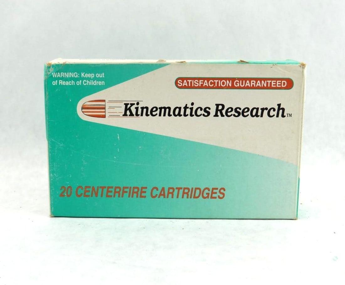 Box of Kinematics Research .45-70 Cartridges: Box of Kinematics Research .45-70 Cartridges
