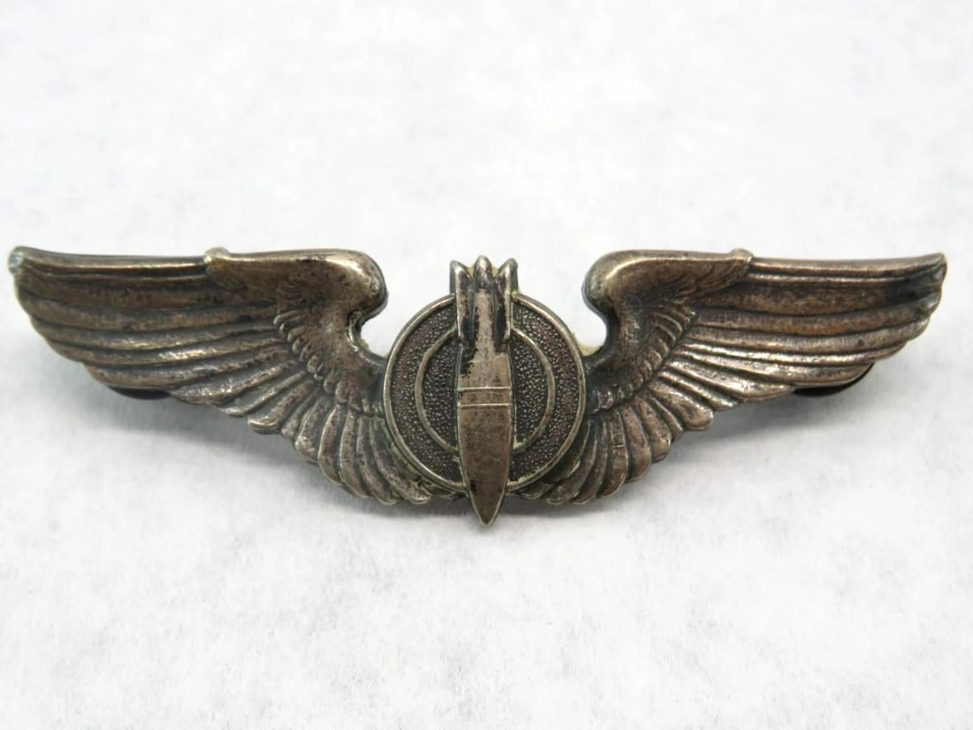 Vintage Sterling Silver U.S. Air Force Bombardier Wings (1 of 5)