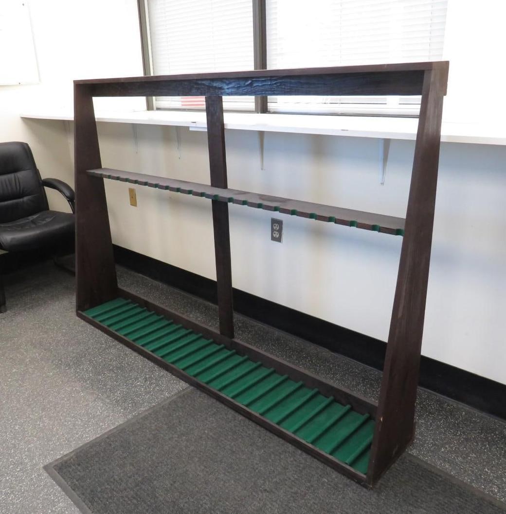 23 Place Wood Gun Rack: 6' in length