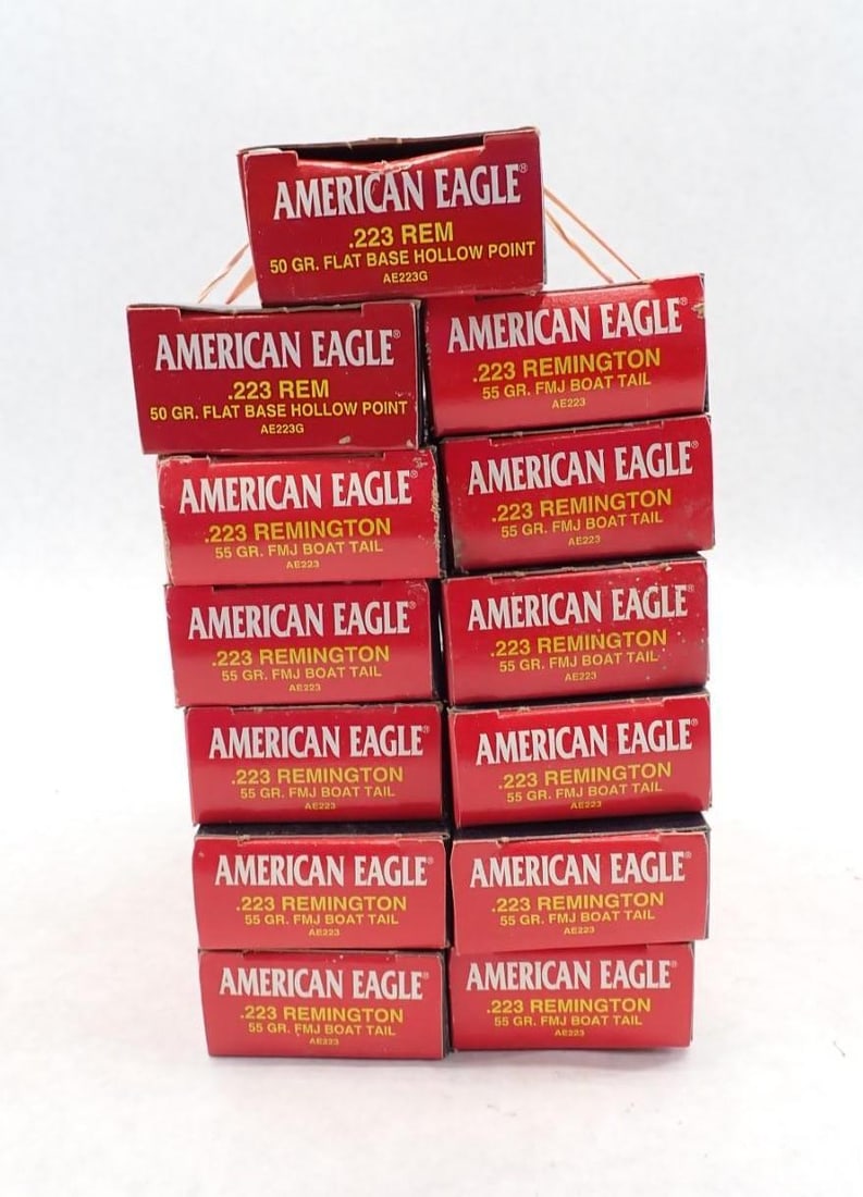 (12.5) Boxes of American Eagle .223 Remington Cartridges (1 of 5)