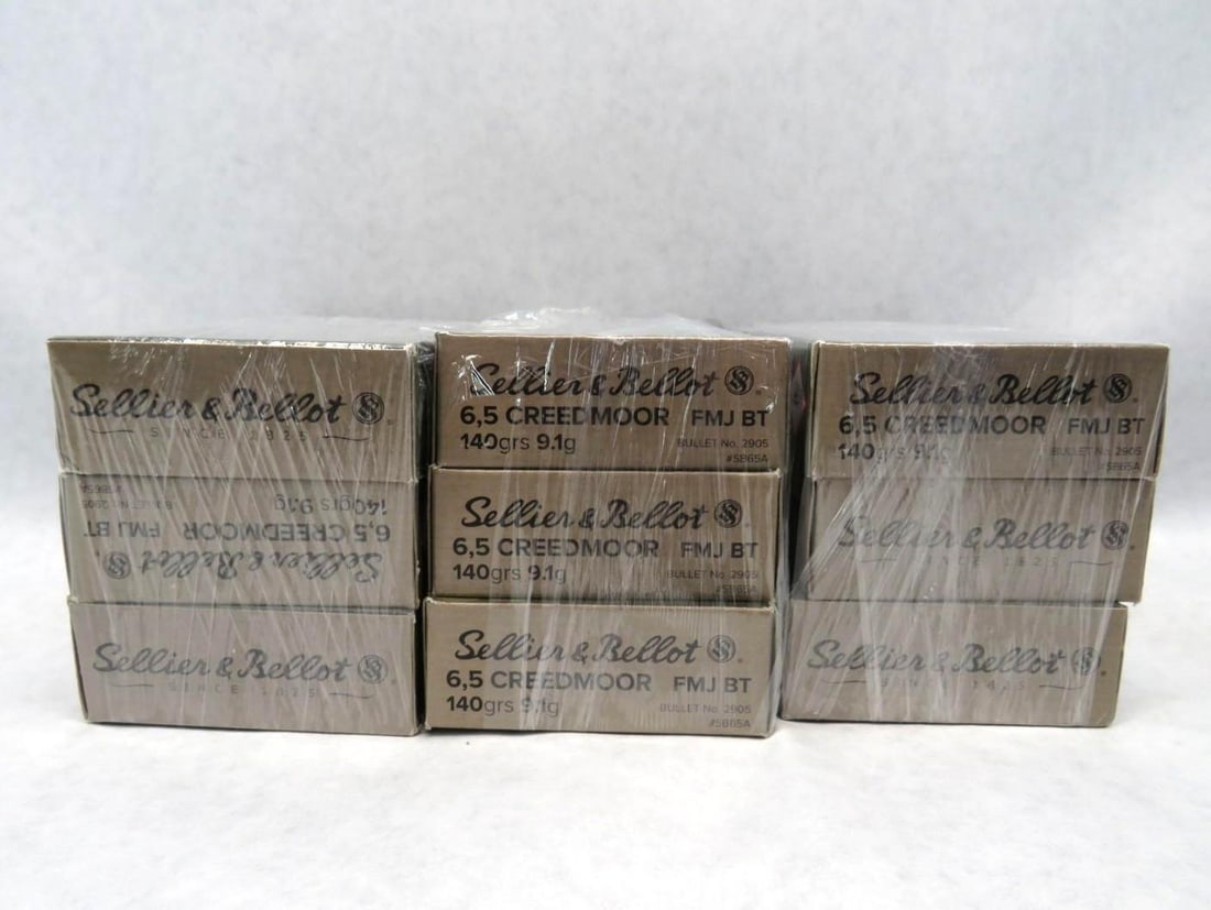 (9) Boxes of Sellier & Bellot 6.5 Creedmoor Cartridges (1 of 7)