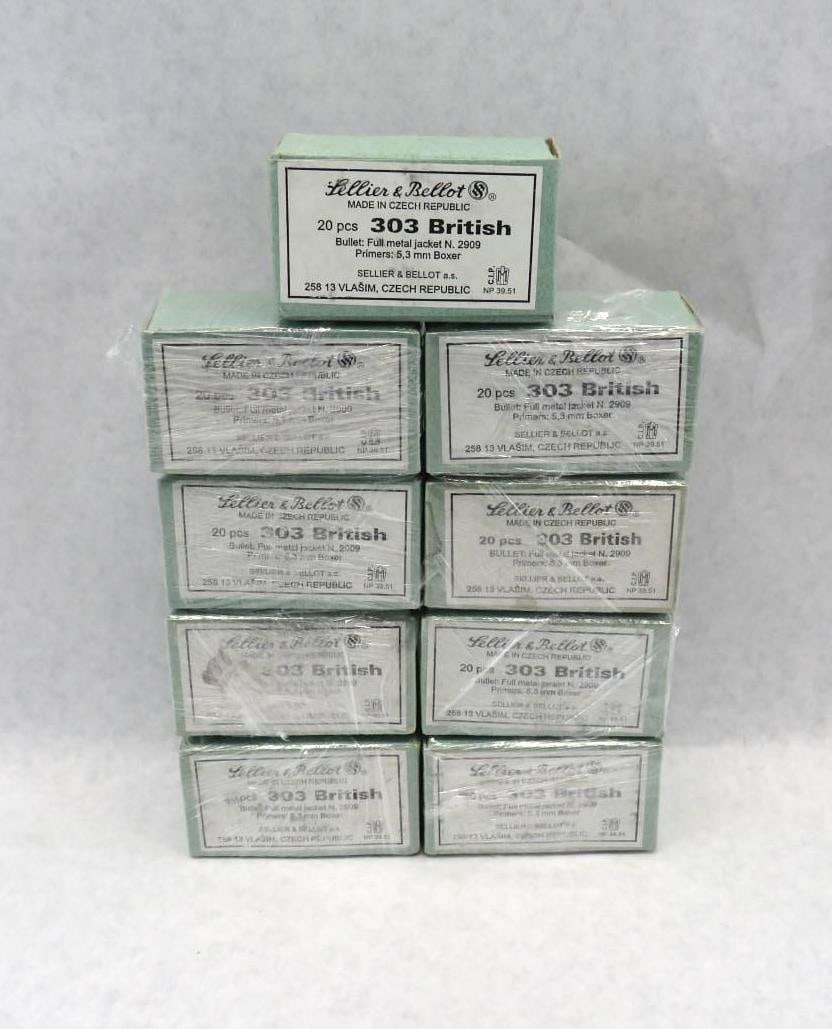 (180) Sellier & Bellot .303 British Cartridges: (180) Sellier & Bellot .303 British Cartridges