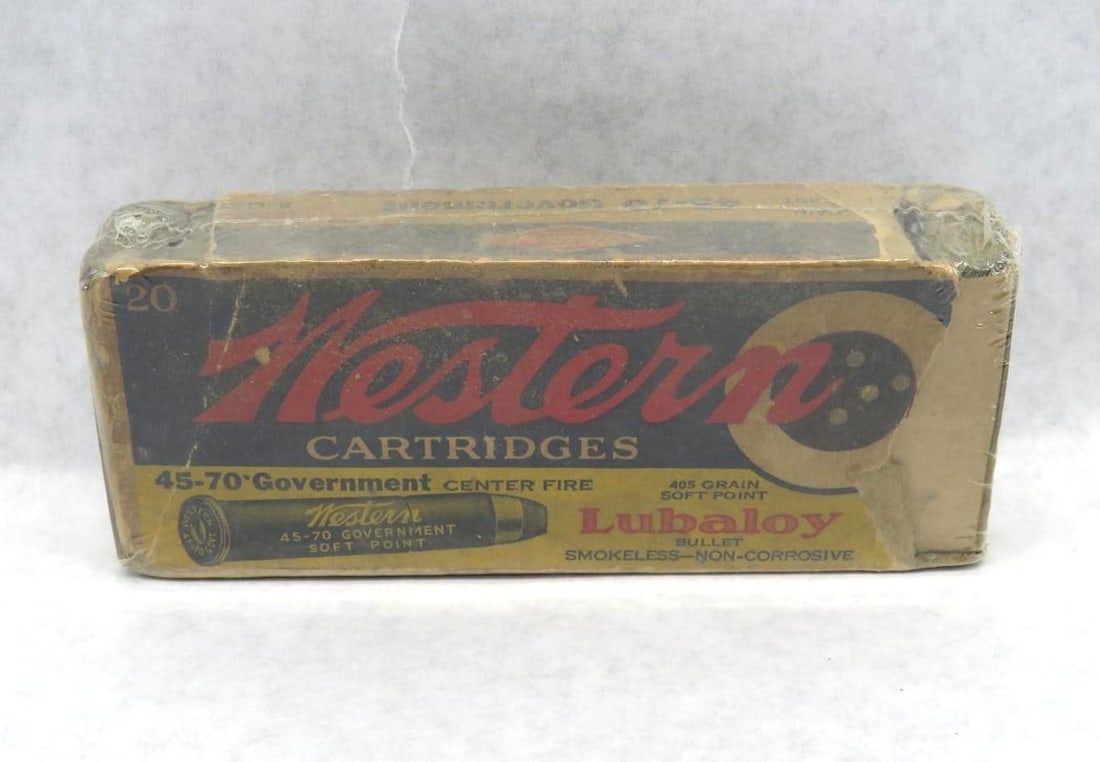 Box of Western 45-70 Government CF: 405 Gr. SP, 20 Rounds in " Target Box"