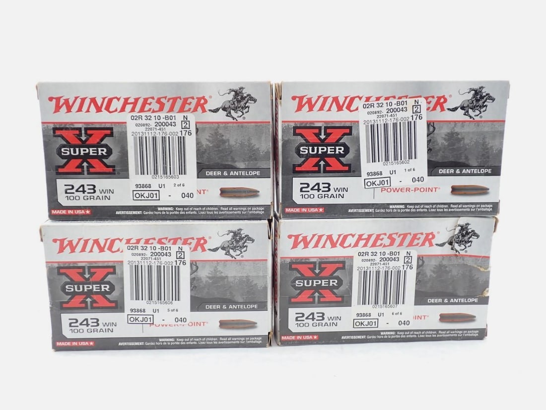 (79+/-) Winchester .243 Win. Cartridges (1 of 2)