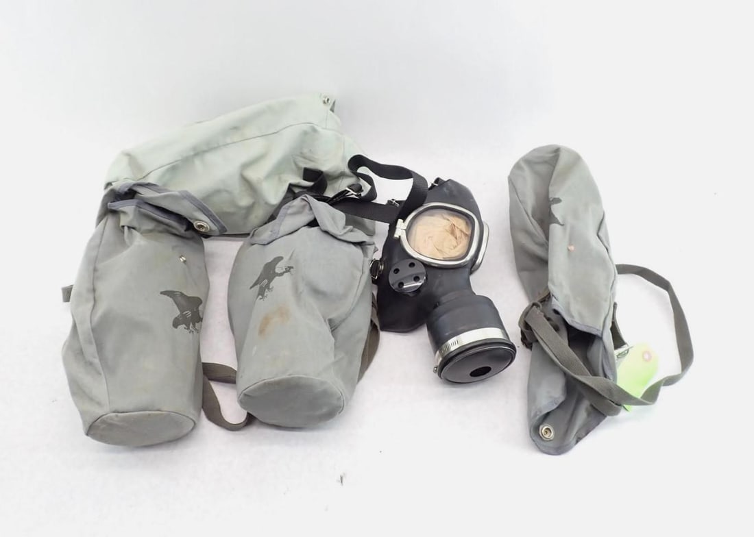 (3) Lake Erie Riot Control Gas Masks: (3) Lake Erie Riot Control Gas Masks