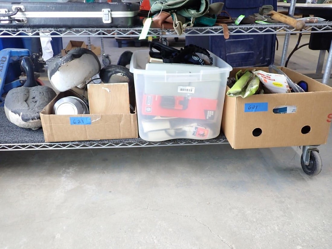 Gun Show Lot: incl.: Brass; stun guns; archery paraphernalia; gun locks; holsters; more...