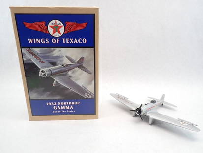 Ertle Wings of Texaco 1932 Northrop Gamma Airplane Coin Bank: like new in the box 
