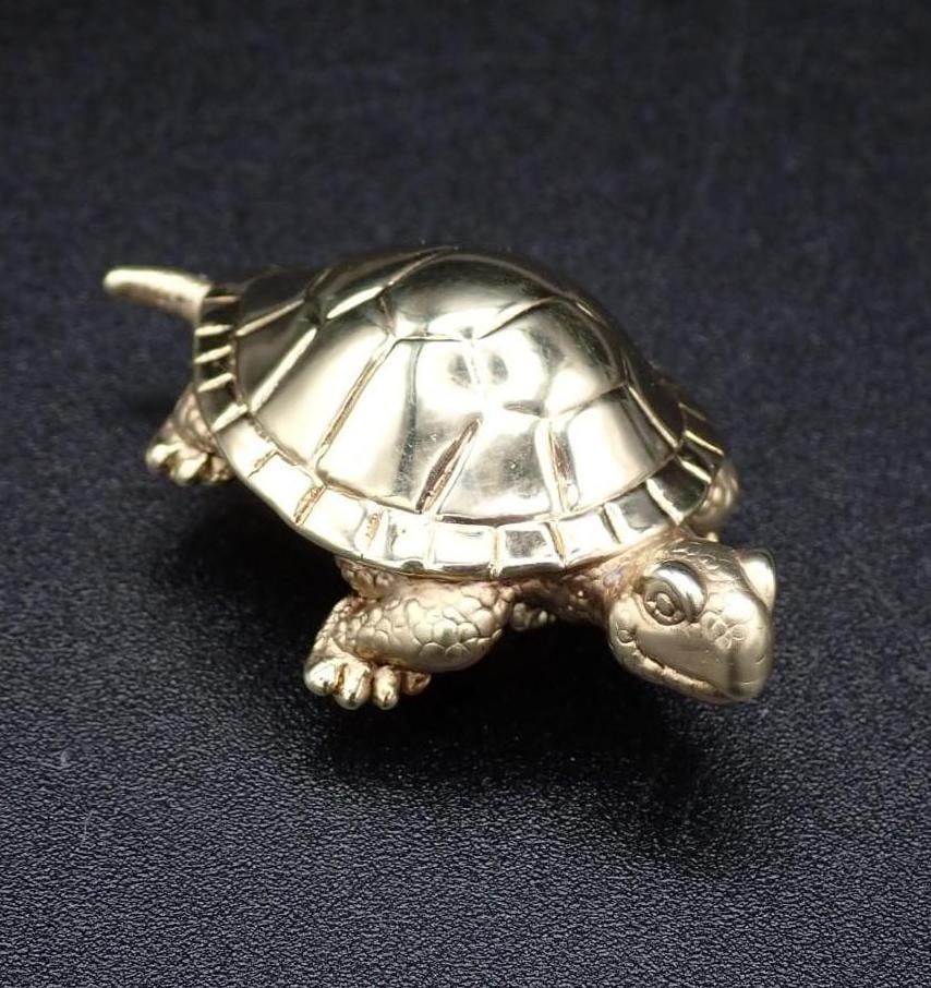 Vintage 14K Yellow Gold Turtle Brooch (1 of 6)