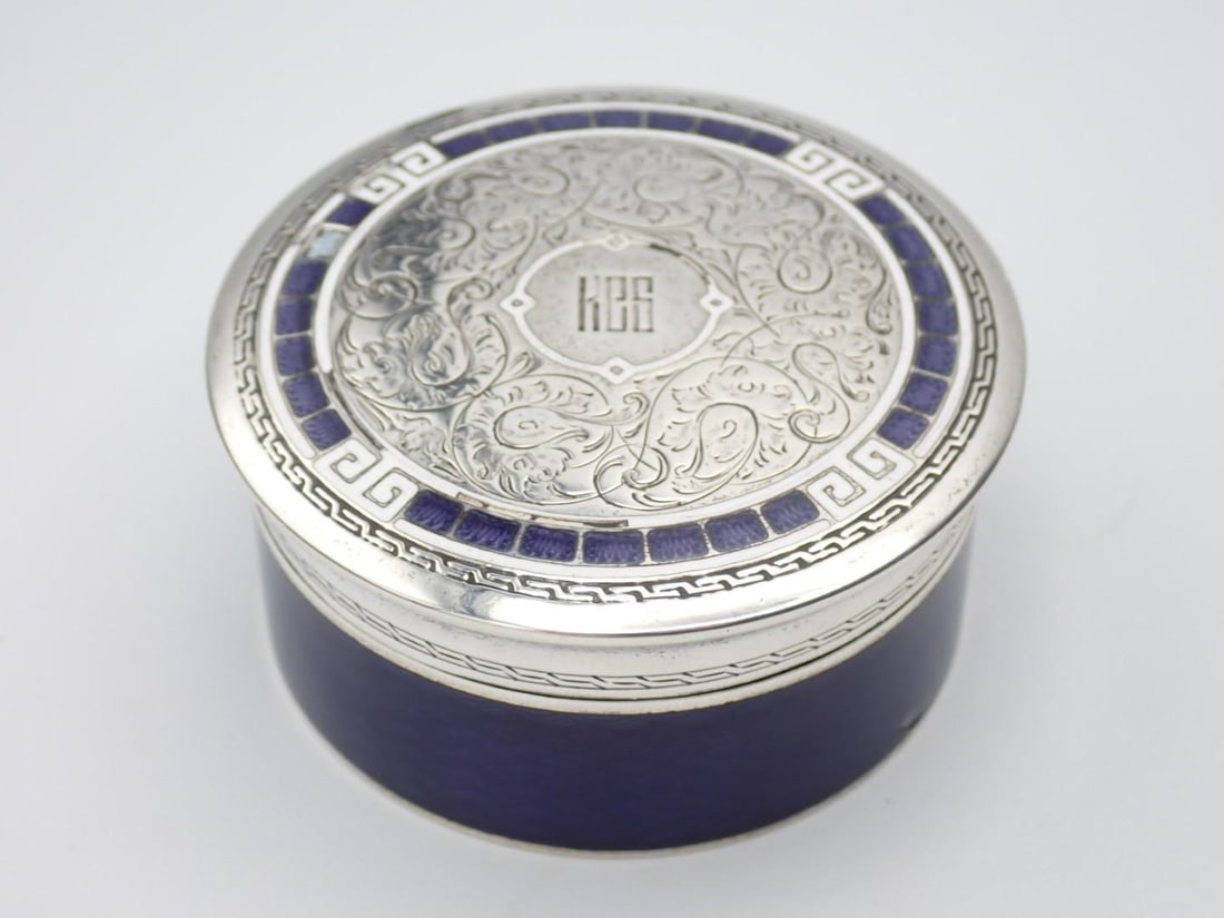 Tiffany Enameled Sterling Silver Covered Box (1 of 6)
