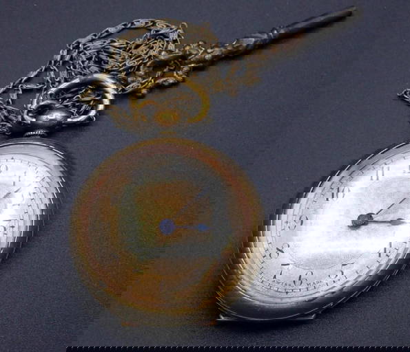 Vintage Cyma Unique Square Case Pocket Watch