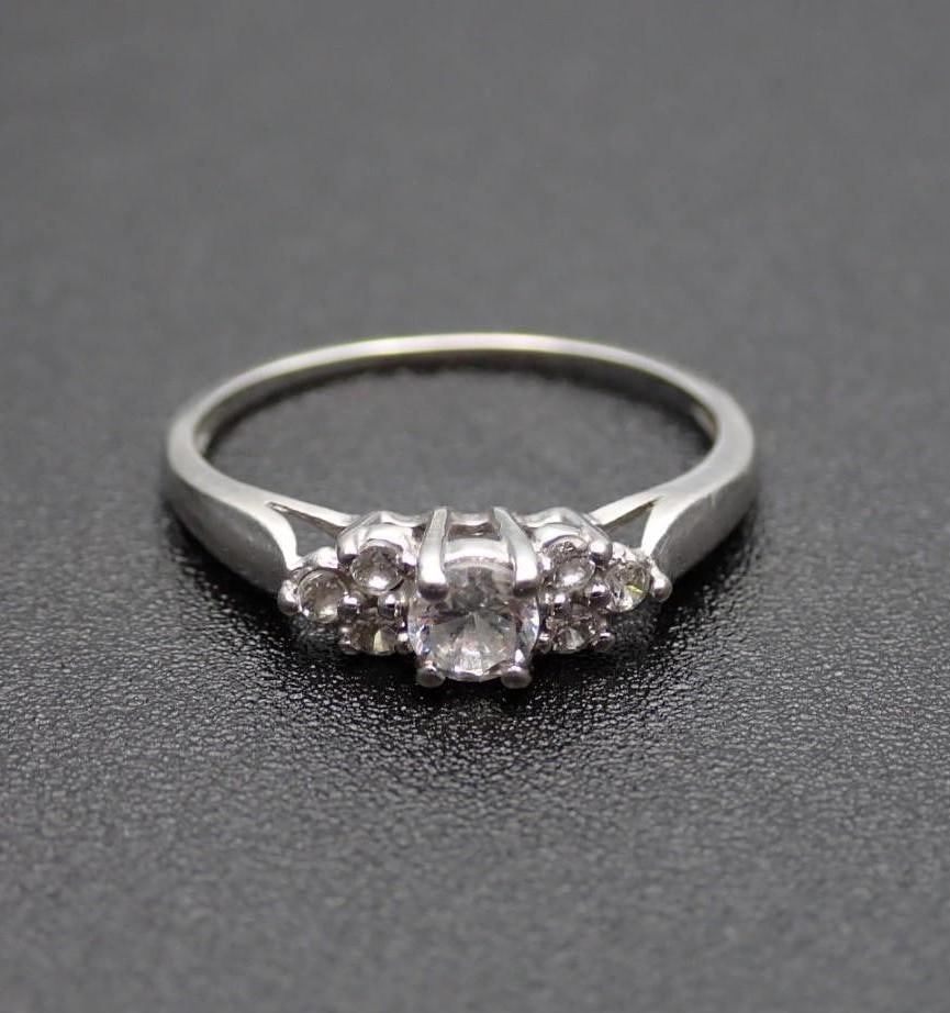 10K White Gold and CZ Ring (1 of 4)