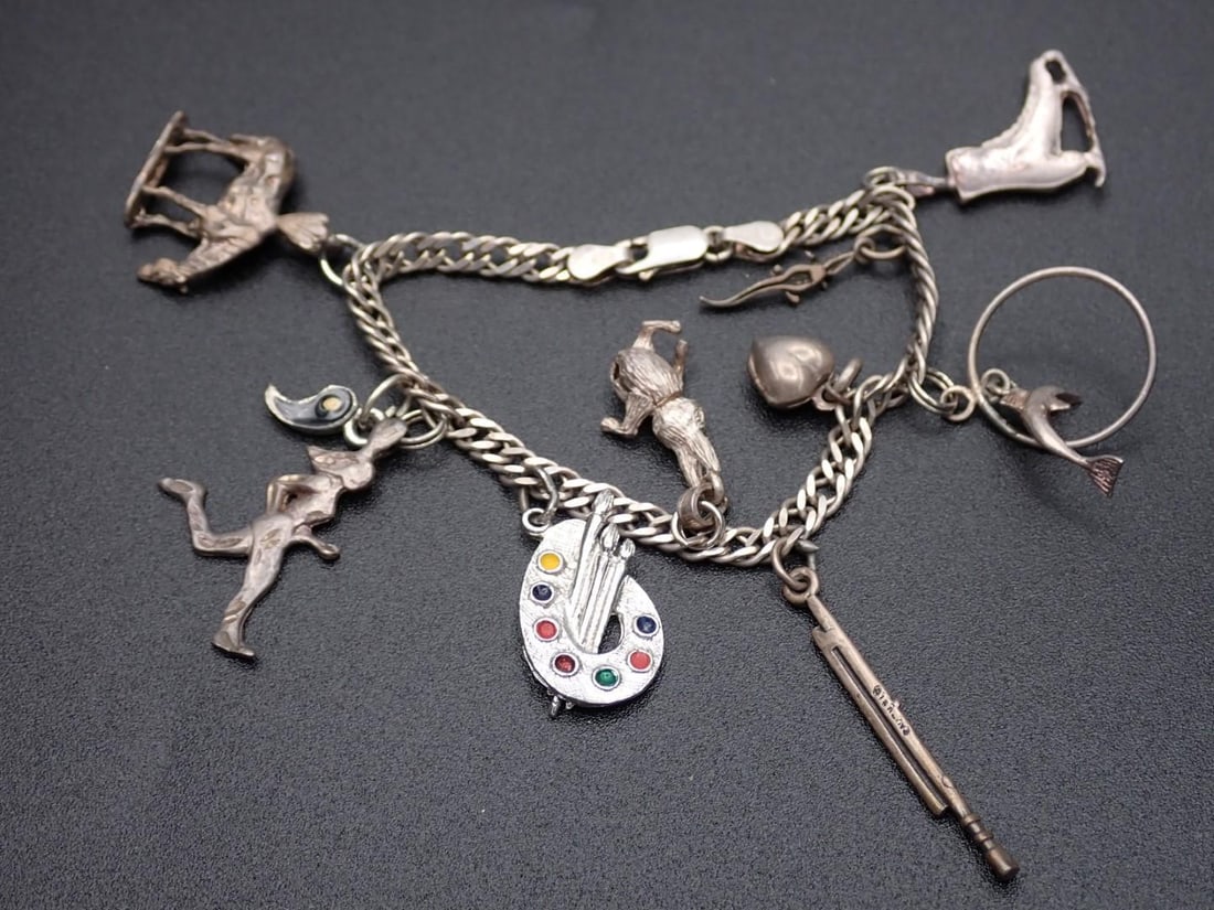 Sterling Silver Charm Bracelet (1 of 8)