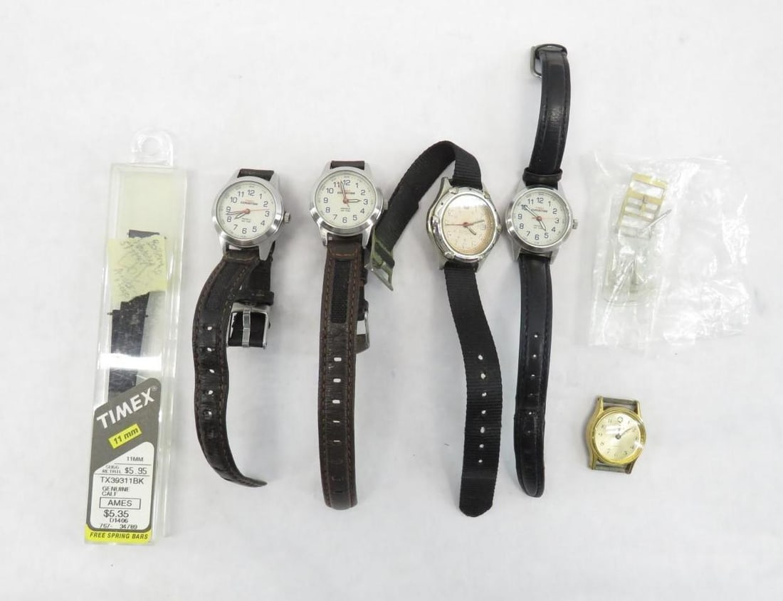 (5) Ladies Wrist Watches: (4) Timex Expedition, (1) Wenger & (1) Timex
