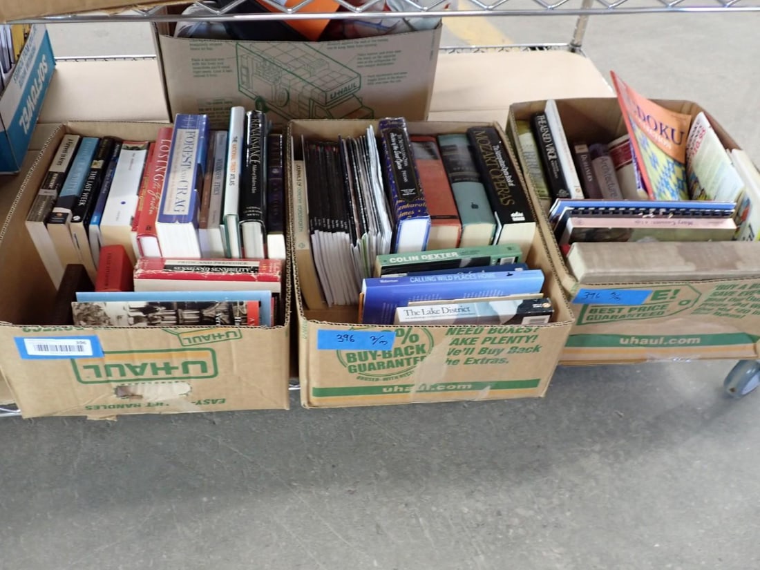 (3) Boxes of Books: (3) Boxes of Books