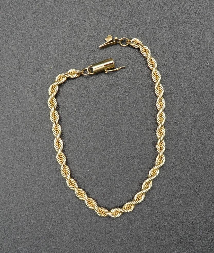 14K Yellow Gold Rope Bracelet (1 of 3)