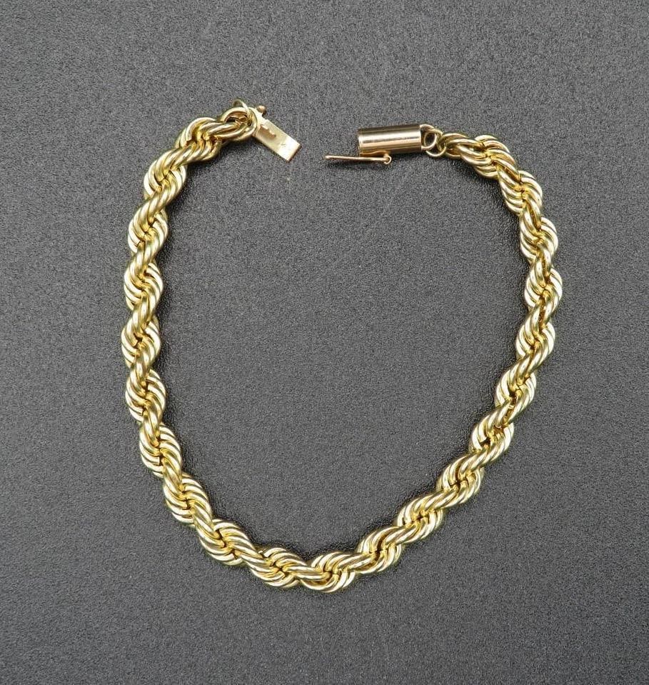 14K Yellow Gold Rope Bracelet (1 of 3)