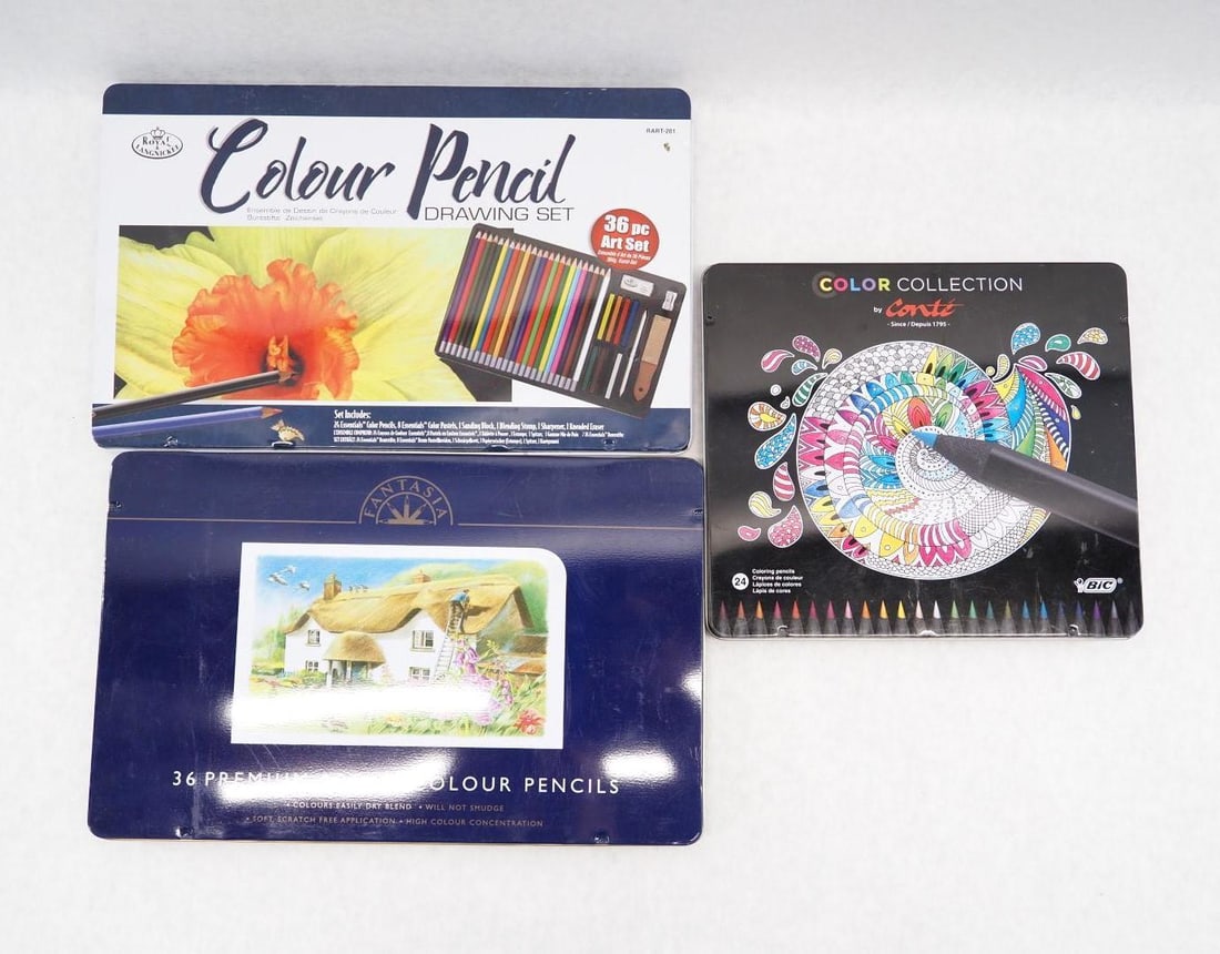 (3) Color Pencil / Art Sets: (3) Color Pencil / Art Sets