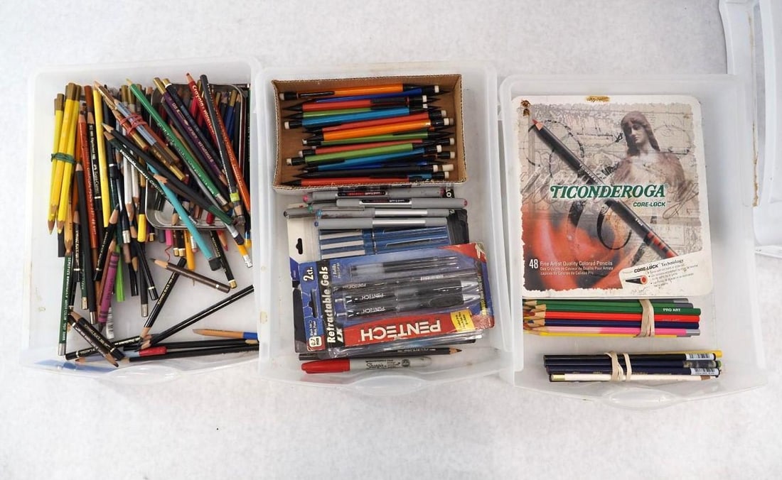 Lot of Color Pencils, Mechanical Pencils and Pens: Lot of Color Pencils, Mechanical Pencils and Pens