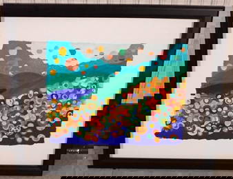 Linda Durkee Framed Paper Collage