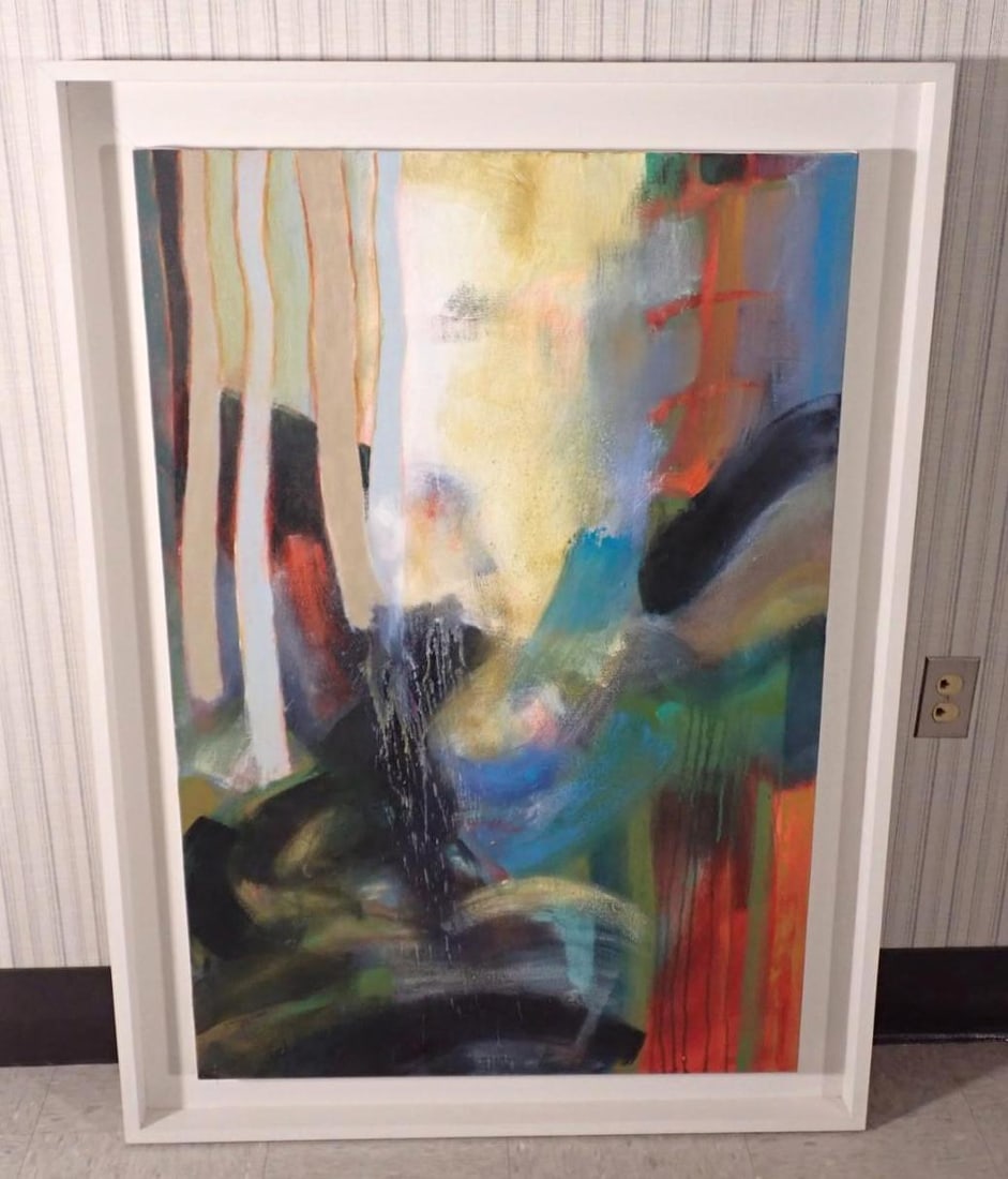 Richard Weis Framed Acrylic On Canvas Painting: "Sanctuary 2", signed lower left, 51" x 37 1/4" framed