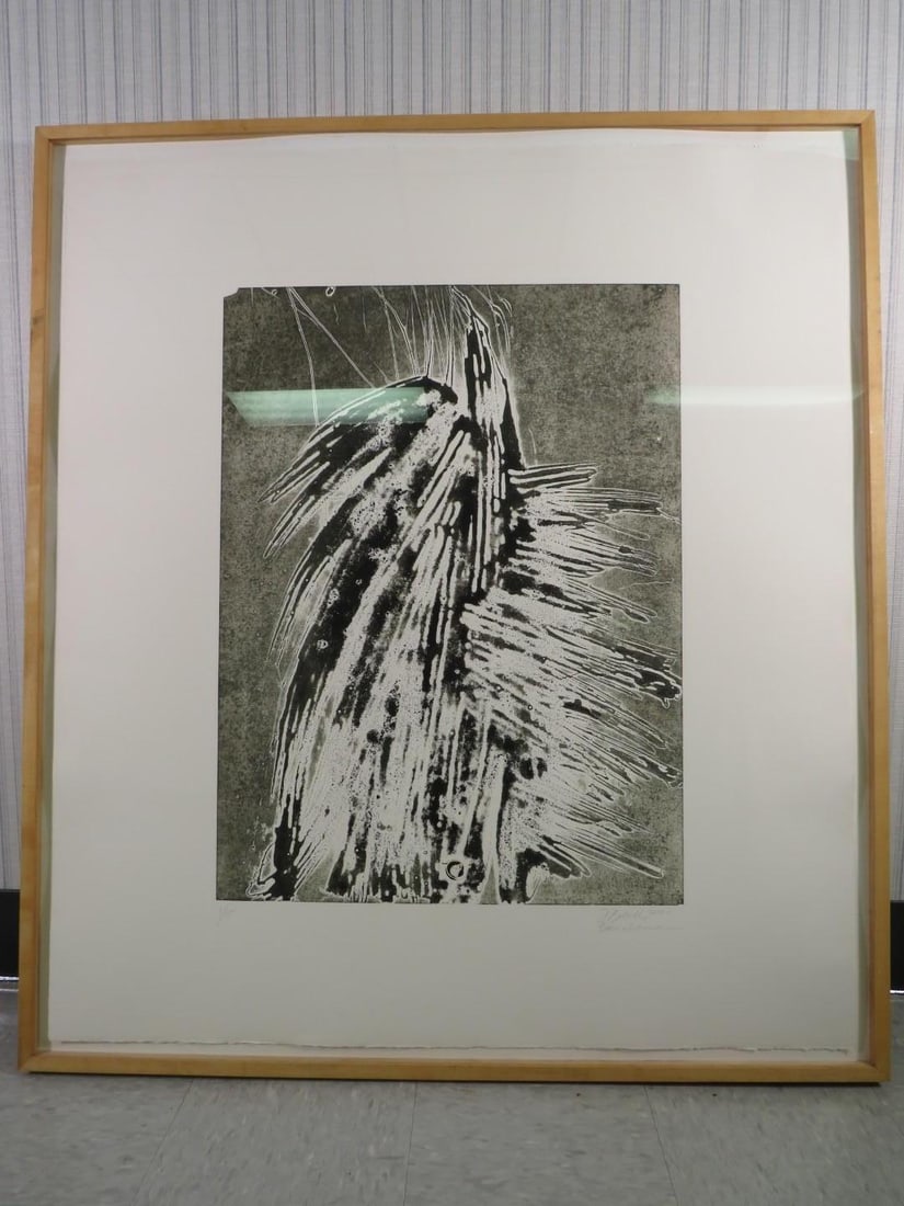 Fran Bull Print on Pressed Paper: "Regal", 1/15, signed lower right, 2001 Barcelona, 52" x 46 1/2" framed