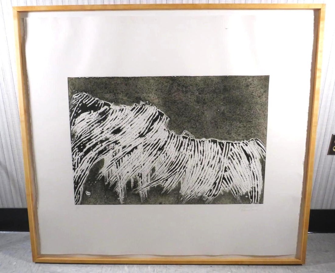 Fran Bull Print on Pressed Paper: "Joia", 1/15, signed lower right, 2001 Barcelona, 46 1/2" x 52" framed